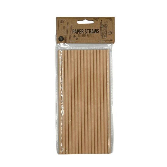 Papīra salmiņu komplekts 16gab, brūns